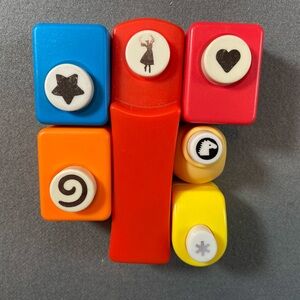 6 Hole Punch Shapes small‎ 1” Heart star ballerina horse and more Crafters
